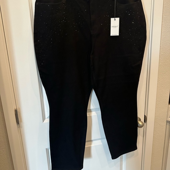 Judy Blue Pants - Simone Black Embellished Pull-On Pants 22W NWT